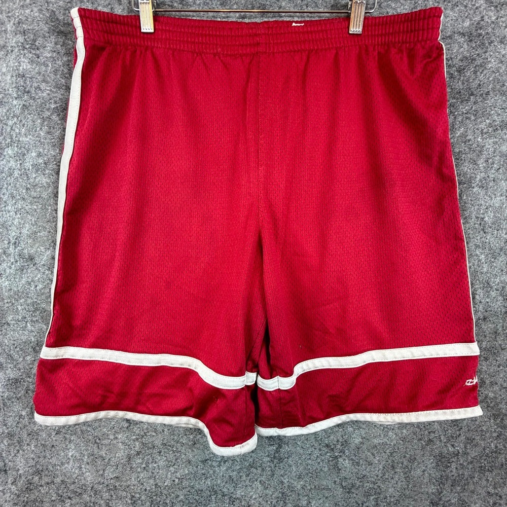 Vintage Reebok Basketball Shorts‎ Mens Large Red Athletic Training Gym Wear